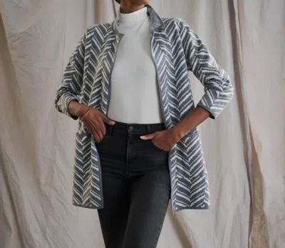 Hatley Sweater Blazer In Grey Chevorn In Multi