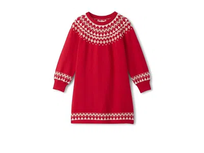 Hatley Sweater Dress (toddler/little Kid/big Kid) Girl's Dress Red : 5 (little Kid), Cotton/viscose