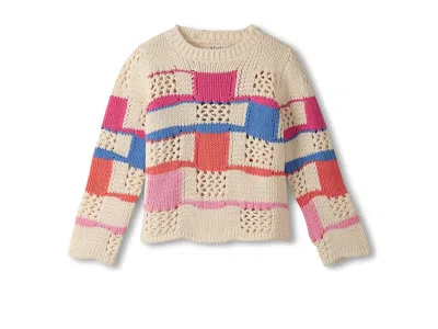 Hatley Sweater (toddler/little Kid/big Kid) Girl's Sweater Off-white : 7 (big Kid), Cotton In Multi