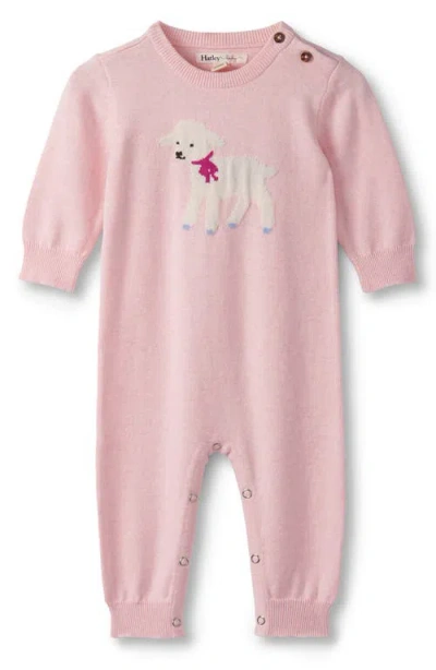 Hatley Babies'  Sweet Lamb Sweater Romper In Pink