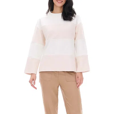 Hatley Textured Long Sleeve Stripe Top In White