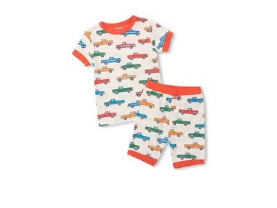 Hatley Trucks Bamboo Short Pajama Set (toddler/little Kid/big Kid) Boy's Pajama Sets Cami Lace : 8 (big Kid In Multi