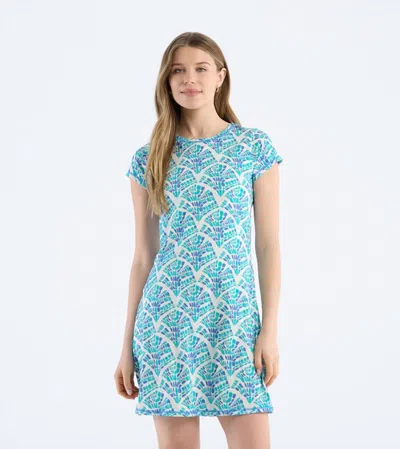 Hatley T-shirt Mini Dress In Mosaic Waves In Gray