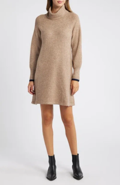 Hatley Turtleneck Sweater Dress In Natural