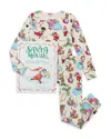 Hatley Unisex Santa Mouse Pajama Set With Book - Little Kid, Big Kid In Natural