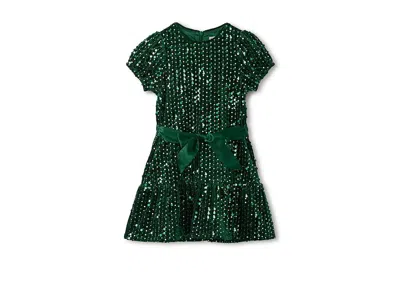 Hatley Velvet Dress (toddler/little Kid/big Kid) Girl's Dress Green : 10 (big Kid), Polyester