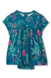 Hatley Wildflower Print Skirted Bodysuit In Moroccan Blue