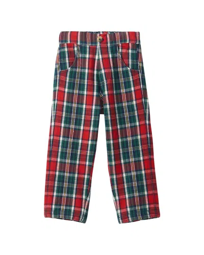 Hatley Kids' Winter Plaid Straight Leg Pant In Brown