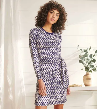 Hatley Wrap Mini Dress In Geometric Cobblestone In Multi