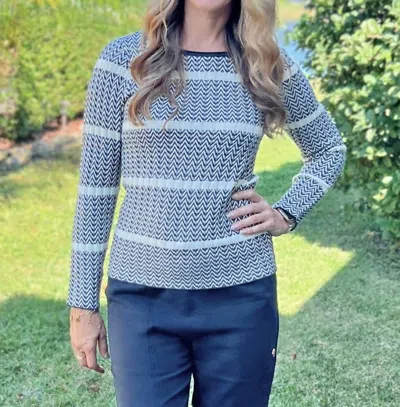Hatley Zig Zag Sweater In Maritime In Blue