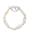 Hatton Labs Sterling Silver Baroque Pearl Bracelet In White