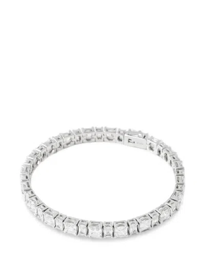 Hatton Labs Crystal-embellished Tennis Bracelet In Silver