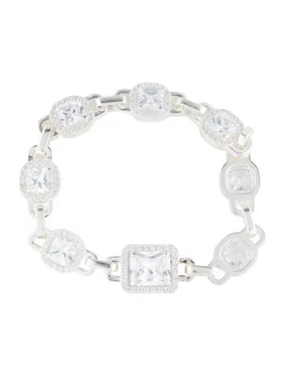 Pre-owned Hatton Labs Cubic Zirconia Cushion Cut Bracelet, 7" In Multi