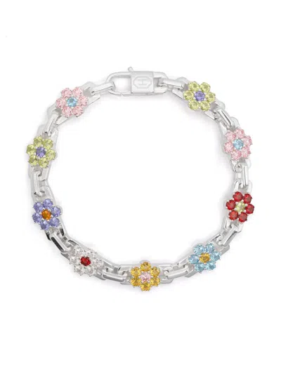 Hatton Labs Daisy Silver Cubic Zirconia Bracelet