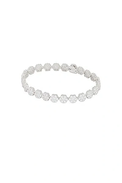 Hatton Labs Daisy Tennis Bracelet In Silver