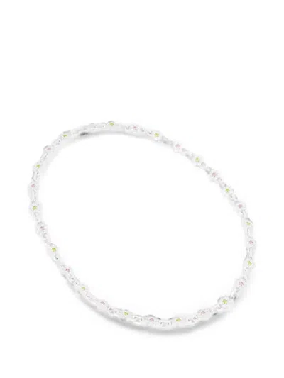 Hatton Labs Floral-link Necklace In Silver