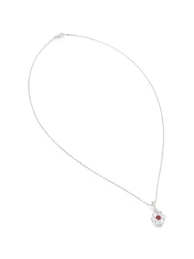 Hatton Labs Flower-pendant Necklace In Transparent