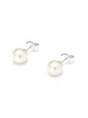 Hatton Labs Freshwater Pearl Stud Earrings In Grey
