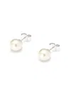 Hatton Labs Freshwater Pearl Stud Earrings In Grey