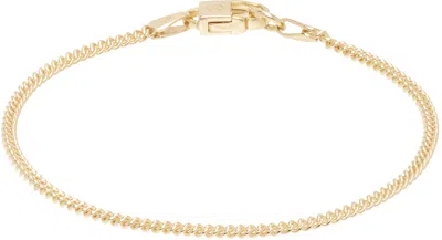 HATTON LABS GOLD ROUND CURB BRACELET 