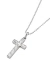 Hatton Labs Men's Sterling Silver & Cubic Zirconia Cross Pendant Necklace In Metallic
