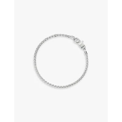 Hatton Labs Mens Sterling Silver Classic Rope Sterling-silver Bracelet