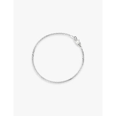 Hatton Labs Mens Sterling Silver Mini Anchor Sterling-silver Bracelet