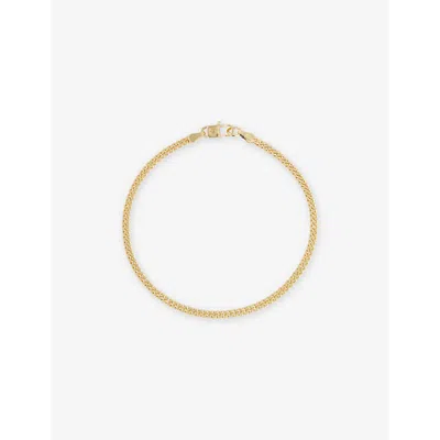 Hatton Labs Mens Classic Cuban Gold-plated 925 Sterling Silver Bracelet Gold Plated