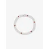 Hatton Labs Mens  Drop 925 Sterling Silver Bracelet In White / Red