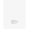 Hatton Labs Mens Daisy 925 Sterling Silver And Cubic Zirconia Ring White In White