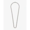 HATTON LABS HATTON LABS MEN'S SILVER TENNIS SPIKE-EMBELLISHED STERLING-SILVER AND CUBIC ZIRCONIA NECKLACE