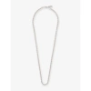 HATTON LABS HATTON LABS MENS SILVER WHITE TWISTED MINI ROPE-CHAIN 925 STERLING-SILVER NECKLACE