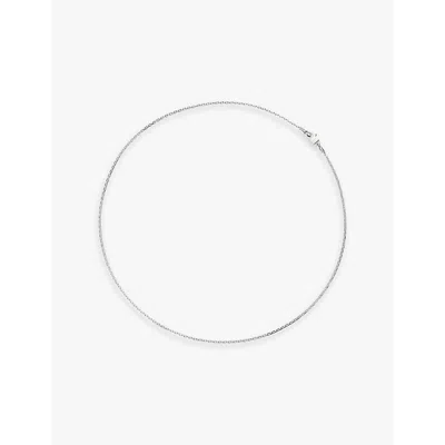 Hatton Labs Mens Mini Anchor Sterling-silver Chain Necklace Sterling Silver