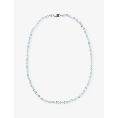 Hatton Labs Mens  Shore Beaded Necklace In White / Topaz