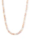 Hatton Labs Pearl Chain Necklace In Pink