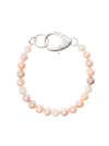 Hatton Labs Silver Bracelet With Mixed Pink Freshwater Pearls Woman In Pink