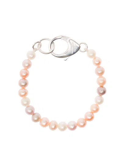 HATTON LABS PINK SILVER PEARLS BRACELET