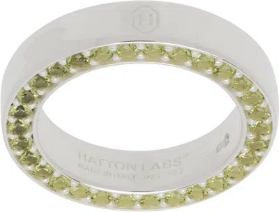 Hatton Labs Silver & Green Classic Infinity Ring In Peridot
