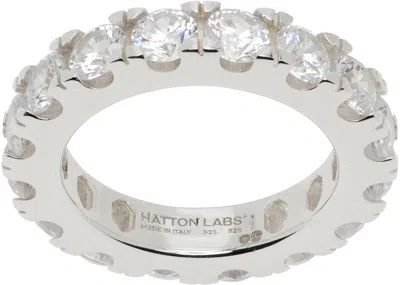 Hatton Labs Silver Classic Eternity Ring In Silver/white