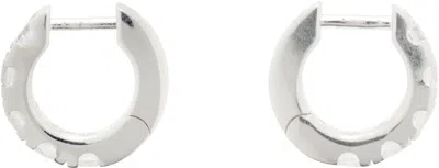Hatton Labs Silver Classic Hoop Earrings In White