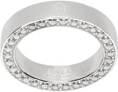 Hatton Labs Silver Classic Infinity Ring In Silver/white