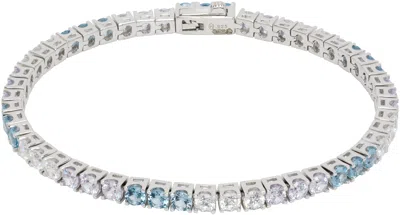 Hatton Labs Silver Classic Tennis Bracelet In Topaz / Tanzanite /