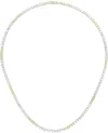 Hatton Labs Silver Classic Tennis Chain Necklace In Lime/lavander/white