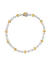 Hatton Labs Multi-cut Tennis Bracelet In Silver