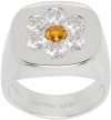 HATTON LABS SILVER DAISY SIGNET RING