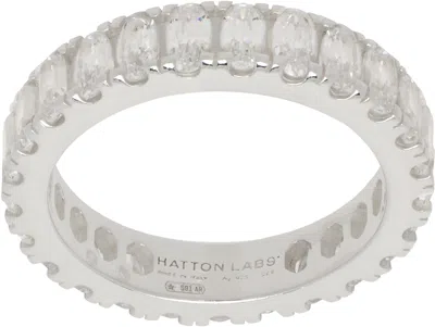 Hatton Labs Silver Elliptical Eternity Ring In White