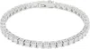 Hatton Labs Silver Facet Tennis Bracelet In White