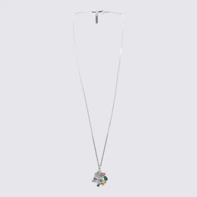 Hatton Labs Silver Metal Multi Charms Necklace In Multicolor