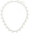 HATTON LABS SILVER PEARL TENNIS CHAIN NECKLACE