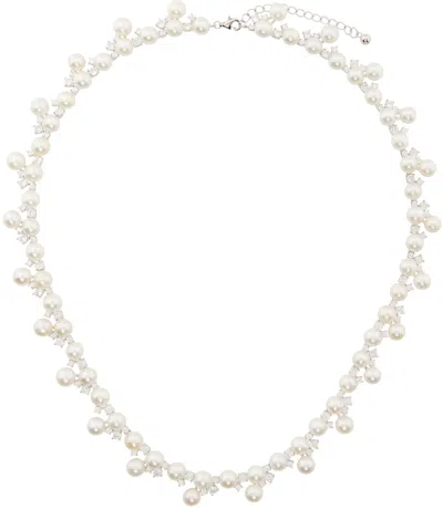 Hatton Labs Silver Pearl Tennis Chain Necklace